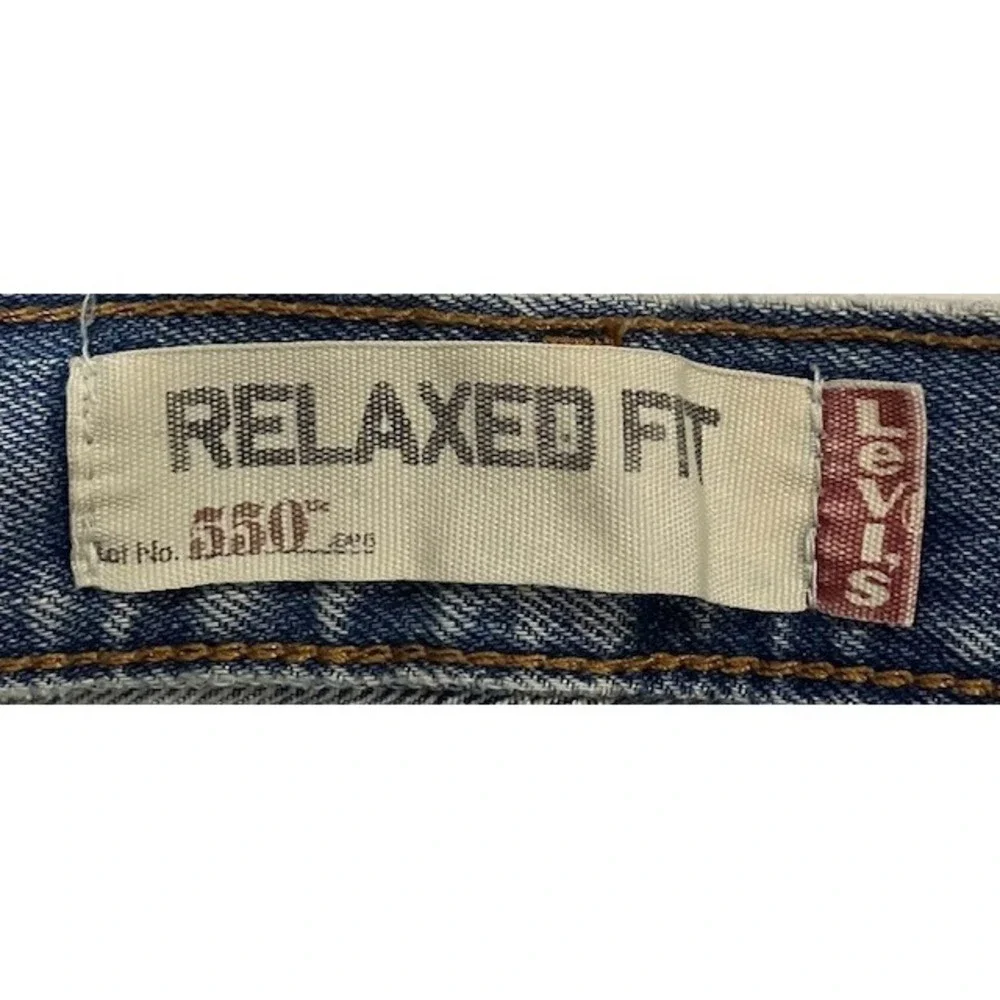 Levis 550 Relaxed Fit Straight Denim Jeans Mens 34x31 (34X30) light Wash Cotton